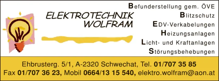 Galerie-Bild 1: Werner Wolfram aus Schwechat von Wolfram, Werner, Elektrotechnik