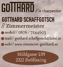 Print-Anzeige von: Schaffgotsch, Gotthard, Zimmerei