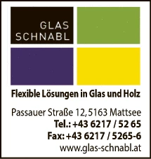Print-Anzeige von: Schnabl, Peter, Glasereien