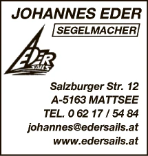 Print-Anzeige von: Eder, Johannes, Segelmacherei