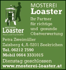 Print-Anzeige von: Mosterei Loaster