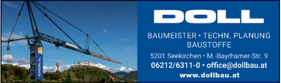 Print-Anzeige von: Bauunternehmen Doll GmbH Print-Anzeige von: Bauunternehmen Doll GmbH