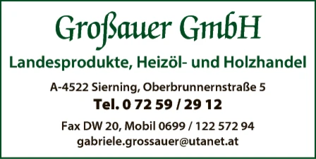 Print-Anzeige von: Großauer GmbH, Landesprodukte Print-Anzeige von: Großauer GmbH, Landesprodukte