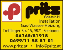 Print-Anzeige von: Pritz GmbH Print-Anzeige von: Pritz GmbH