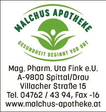 Print-Anzeige von: Malchus Apotheke Mag. Pharm. Uta Fink e.U.