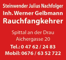 Print-Anzeige von: Gelbmann, Werner, Rauchfangkehrerbetrieb Print-Anzeige von: Gelbmann, Werner, Rauchfangkehrerbetrieb