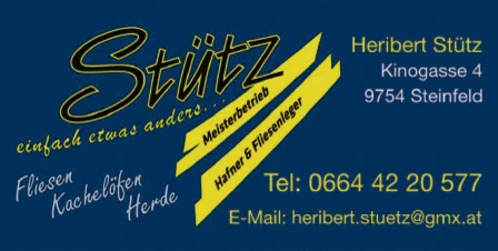 Print-Anzeige von: Stütz, Heribert, Fliesen, Kachelöfen, Herde