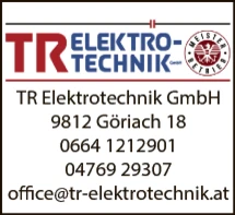 Print-Anzeige von: Rainer Thomas TR Elektrotechnik GmbH, Elektrotechnik