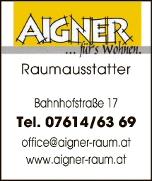 Print-Anzeige von: Aigner, Johannes, Raumausstattung