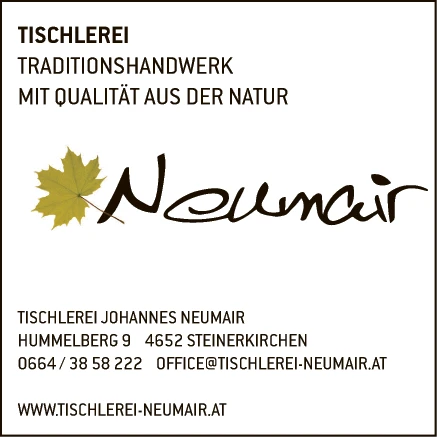 Print-Anzeige von: Neumair, Josef, Tischlerei