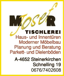 Print-Anzeige von: Moser, Josef, Bau- und Möbeltischlerei