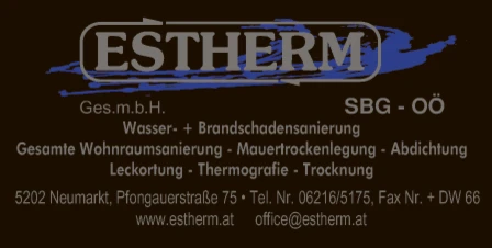 Print-Anzeige von: Estherm Wasser- u Brandschadensanierung GesmbH