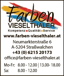 Print-Anzeige von: Farben u. Malerei Vieselthaler