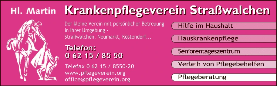 Print-Anzeige von: Krankenpflegeverein Hl. Martin