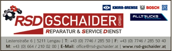 Print-Anzeige von: RSD Gschaider GmbH, Autoreparatur