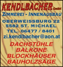 Print-Anzeige von: Kendlbacher Leonhard GmbH, Zimmereien