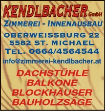 Print-Anzeige von: Kendlbacher Leonhard GmbH, Zimmereien