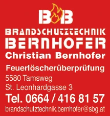 Print-Anzeige von: Bernhofer, Christian, Brandschutztechnik
