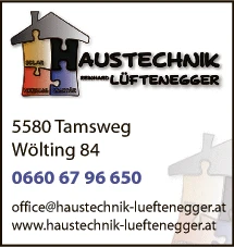 Print-Anzeige von: Lüftenegger, Reinhard, Haustechnik