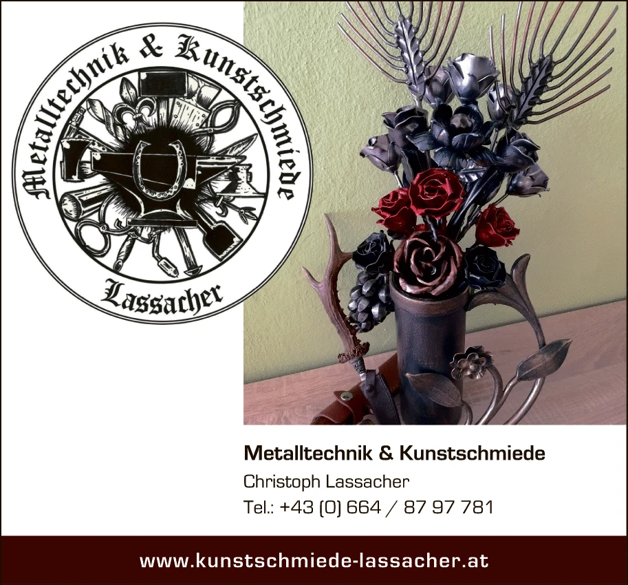 Print-Anzeige von: Lassacher, Christoph, Metalltechnik, Kunstschmiede