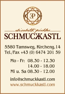 Print-Anzeige von: Schmuckkastl e.U. Print-Anzeige von: Schmuckkastl e.U.