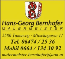 Print-Anzeige von: Bernhofer, Hans-Georg, Malermeister