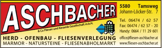 Print-Anzeige von: Aschbacher & Co Fliesen und Keramikgesmb