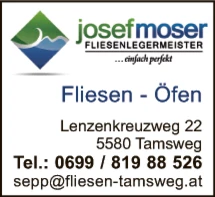 Print-Anzeige von: Moser, Josef, Fliesenlegemeister