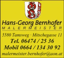 Print-Anzeige von: Bernhofer, Hans-Georg, Malermeister