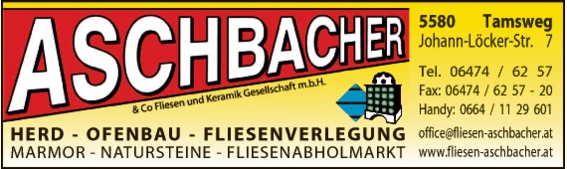 Print-Anzeige von: Aschbacher & Co Fliesen und Keramikgesmb