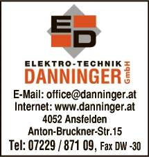 Print-Anzeige von: ELEKTRO-TECHNIK DANNINGER GmbH, Elektro