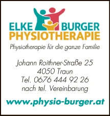 Print-Anzeige von: Burger, Elke, Physiotherapeutin