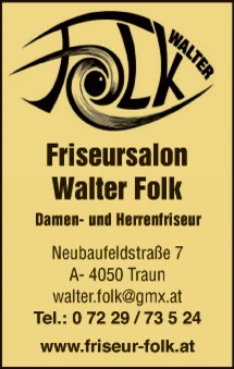 Print-Anzeige von: Folk, Walter, Friseur