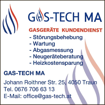Print-Anzeige von: Gas-Tech MA, Installationsunternehmen