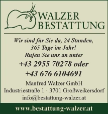 Print-Anzeige von: Manfred Walzer GmbH