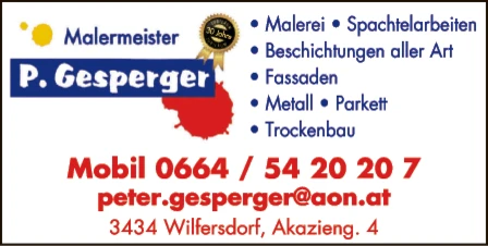 Print-Anzeige von: Gesperger, Peter, Malerei