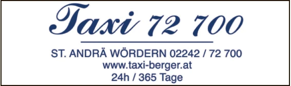 Print-Anzeige von: Berger, Günther, Taxi