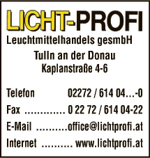 Print-Anzeige von: Leuchtmittel HandelsgesmbH