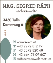 Print-Anzeige von: Räth, Sigrid, Mag., RA