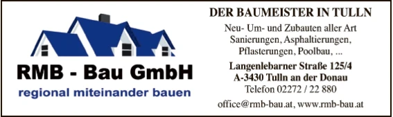 Print-Anzeige von: RMB - Bau GmbH