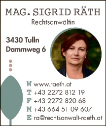 Print-Anzeige von: Räth, Sigrid, Mag., RA Print-Anzeige von: Räth, Sigrid, Mag., RA