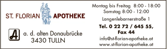 Print-Anzeige von: St. Florian-Apotheke