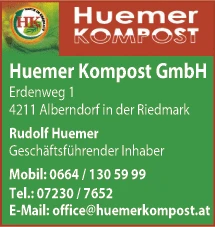 Print-Anzeige von: Huemer Kompost GmbH, Kompostierung
