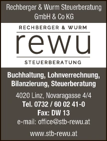 Print-Anzeige von: Rechberger & Wurm Steuerberatung, Wirtschaftsprüfer und Steuerberater