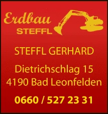 Print-Anzeige von: Steffl, Gerhard, Baggerunternehmen