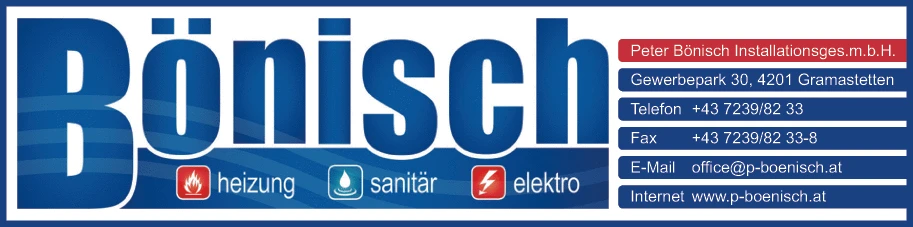Print-Anzeige von: Bönisch Peter Installations GesmbH, Installationsunternehmen