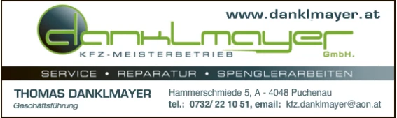 Print-Anzeige von: Danklmayer GesmbH, Kfz-Werkstatt