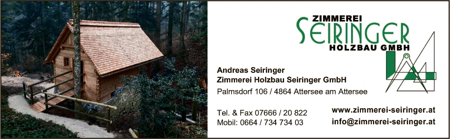 Print-Anzeige von: Seiringer, Andreas, Zimmerei