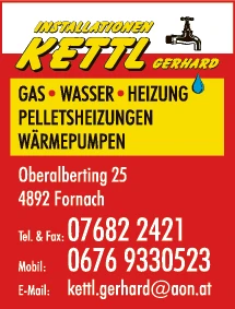 Print-Anzeige von: Kettl, Gerhard, Gas, Wasser, Heizung
