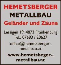 Print-Anzeige von: Hemetsberger, Johann, Metallbau